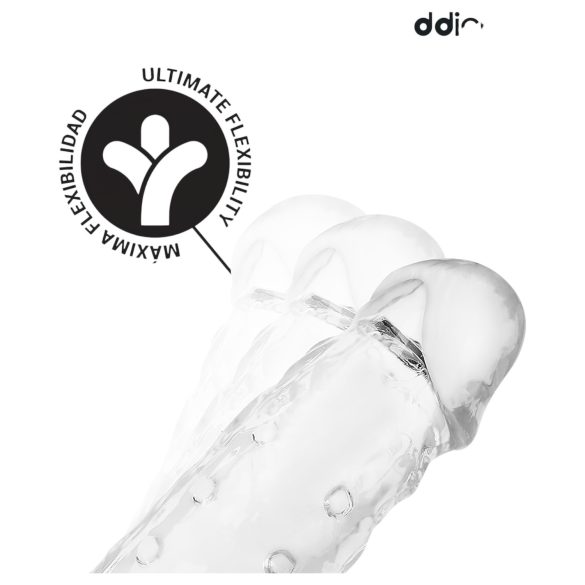 Addicted Toys - 23cm Translucent Penis Sleeve with Ball Ring