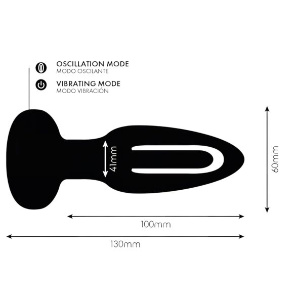 Addicted Toys - Black Tongue Motion Anal Vibrator