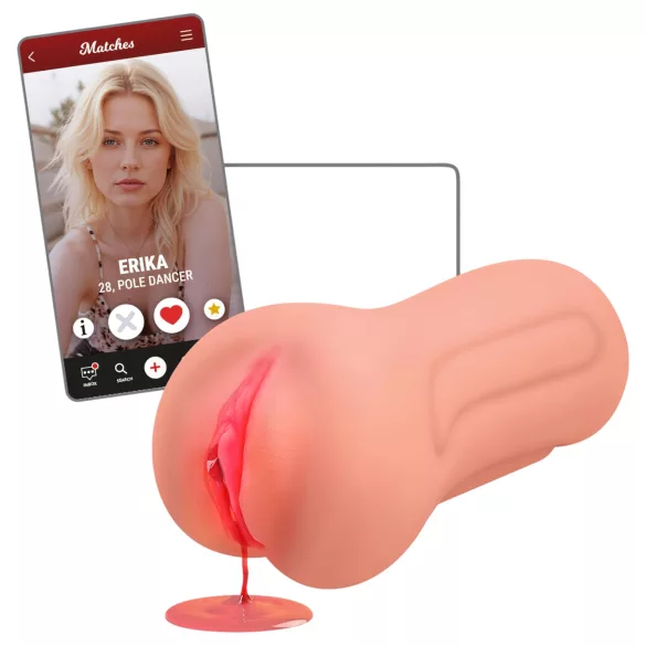 Intense First Time Erica - lifelike virgin vagina masturbator (natural)