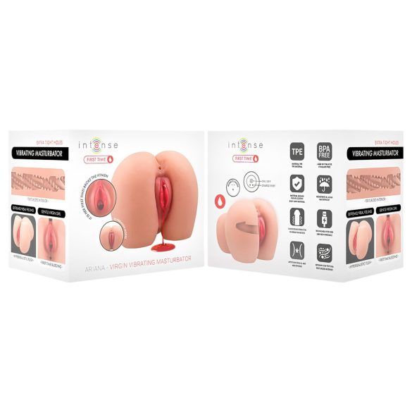 Intense First Time Ariana - Lifelike Vibrating Virgin Stroker (Natural)