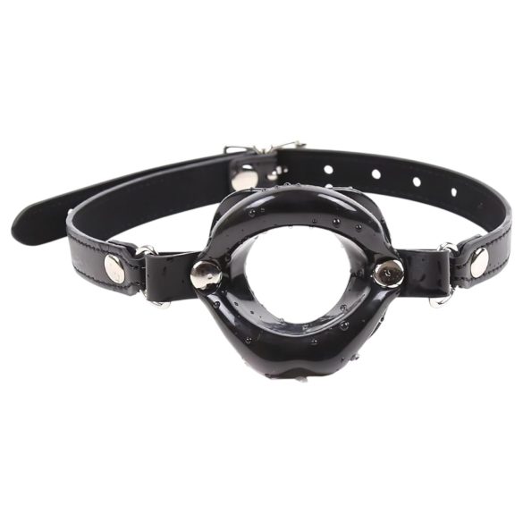 Latetobed - Lip-Shaped Silicone Gag (Black)
