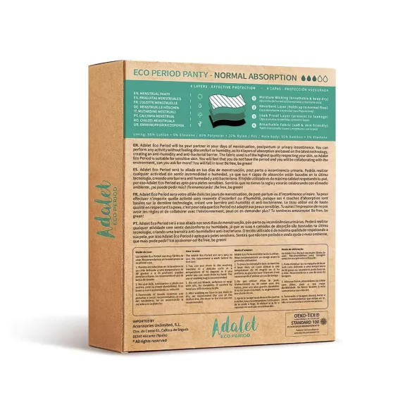 Adalet Flora Normal - Menstrual Panty (Black)