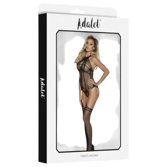 Adalet Mia - Halter Fishnet Set - (Black)