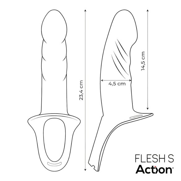 Action StrapOn S - Hollow Strap-On Dildo (Natural)