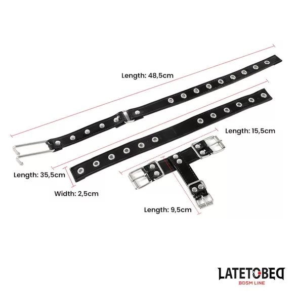 Latetobed - Collar with Nose Hook (Black)