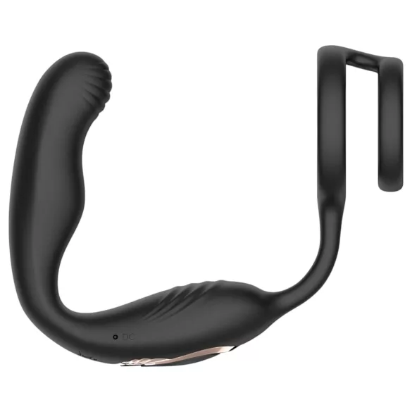 IntoYou Bruce - remote‑controlled rotating prostate vibrator with double ring (black)