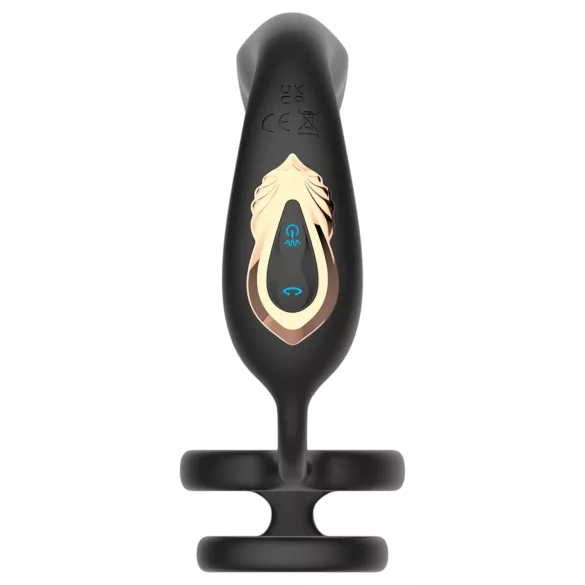 IntoYou Bruce - remote‑controlled rotating prostate vibrator with double ring (black)