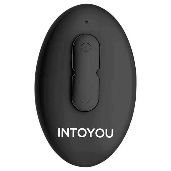 IntoYou Bruce - remote‑controlled rotating prostate vibrator with double ring (black)