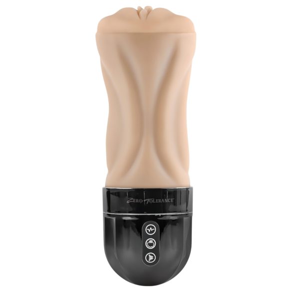 Zero Tolerance Tight Lipped - Suction Vibrating Stroker (Natural)