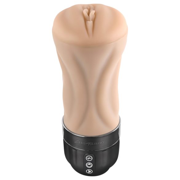 Zero Tolerance Tight Lipped - Suction Vibrating Stroker (Natural)