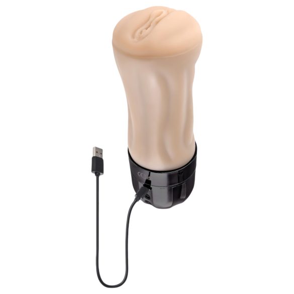 Zero Tolerance Tight Lipped - Suction Vibrating Stroker (Natural)