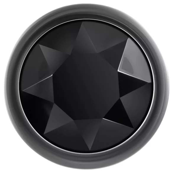 Evolved Black Gem - Metal Anal Plug Set with Black Gem (Silver)