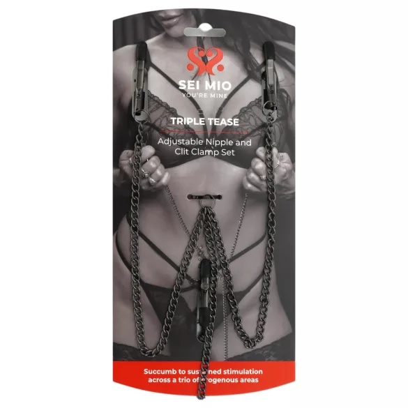 Sei Mio - Black Nipple and Intimate Pleasure Clamps