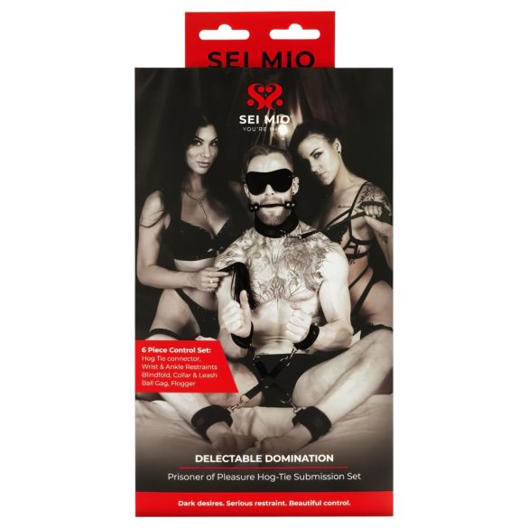 Sei Mio - Bondage Set - Black (6 Pieces)