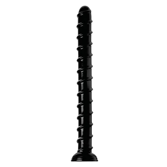Hosed Swirl Tchick Anal Snake 18 - Black Anal Dildo