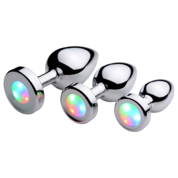 Booty Sparks - Illuminating Anal Plug - Medium (Silver)