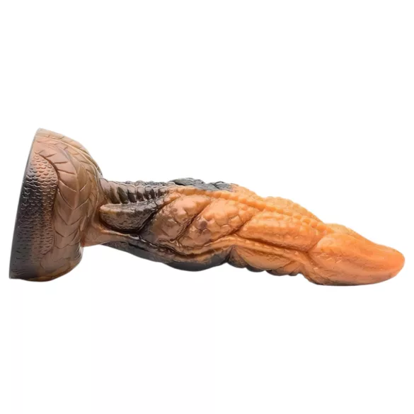 Creature Cocks Ravager - Textured Silicone Dildo - 8" (Orange)