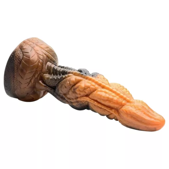 Creature Cocks Ravager - Textured Silicone Dildo - 8" (Orange)