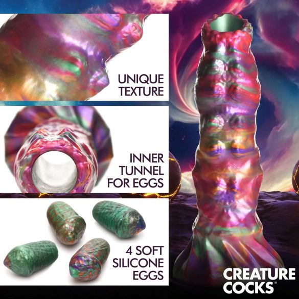 Creature Cocks Larva - Alien Ovipositor Dildo (Rainbow)