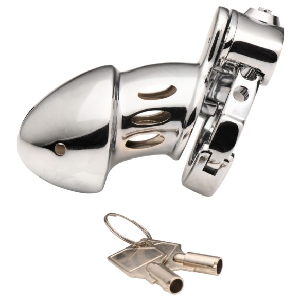 XR Brands - Silver Male Chastity Cage
