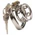 XR Brands - Silver Chastity Cage with Stimulation Sleeve