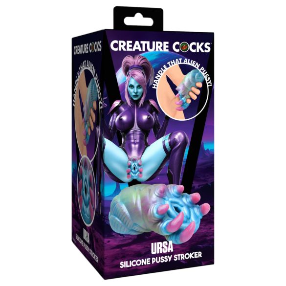 Creature Cocks Ursa - Silicone Alien Vagina (Blue-Pink)