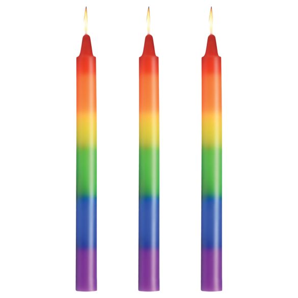 XR Brands - BDSM Body Candle - Rainbow (3-pack)