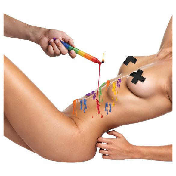 XR Brands - BDSM Body Candle - Rainbow (3-pack)