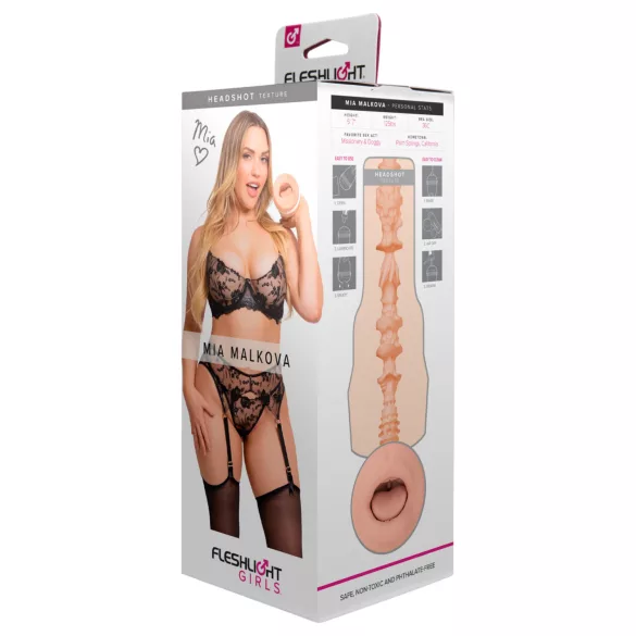 Fleshlight Mia Malkova - Realistic Mouth Stroker (Natural)