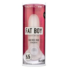 Fat Boy Micro Ribbed - White Penis Sleeve (15cm)