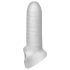 Fat Boy Micro Ribbed - White Penis Sleeve (15cm)