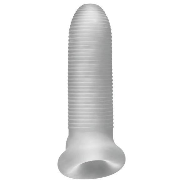 Fat Boy Micro Ribbed - White Penis Sleeve (15cm)