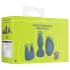 Loveline - interchangeable‑head vibrator set (blue‑grey)