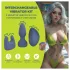 Loveline - interchangeable‑head vibrator set (blue‑grey)