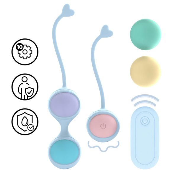 Loveline - Vibrating Adjustable Pleasure Ball Set (Blue)