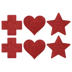 Le Désir - Nipple Cover Set - 3 Pairs (Red)