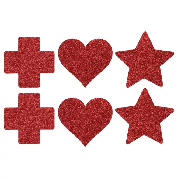 Le Désir - Nipple Cover Set - 3 Pairs (Red)