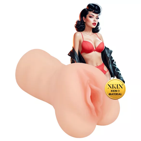 XKIN Greaser Girl Misty - lifelike vagina masturbator (flesh‑coloured)