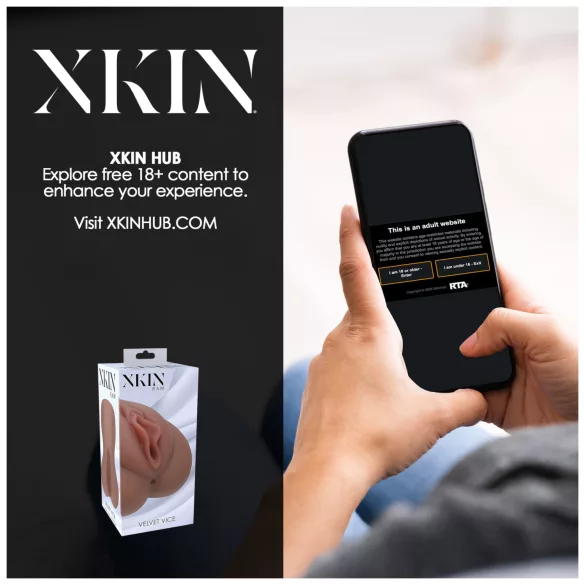 XKIN - lifelike vagina masturbator - L (dark natural)