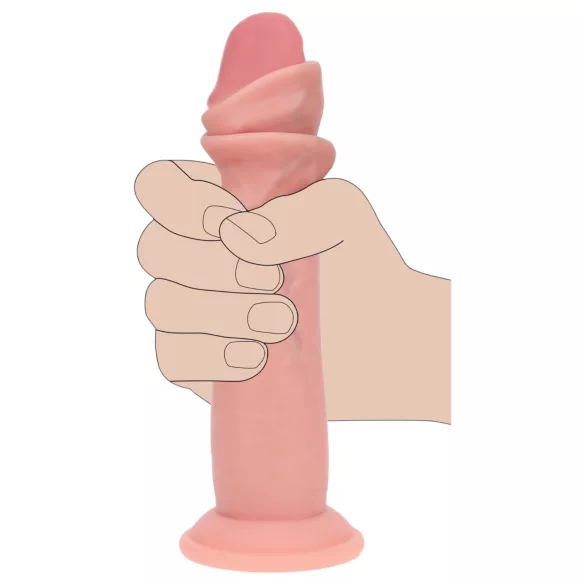 RealRock - dual-density realistic dildo (flesh-coloured) - 15.5 cm