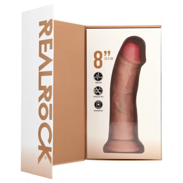 REALROCK - Suction Cup Vibrator - Natural (8")