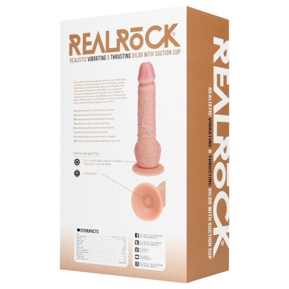 REALROCK - Suction Cup Vibrator - Natural (20.5cm)