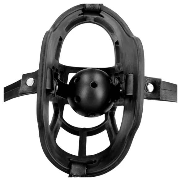 Ouch! - Black Muzzle with Built-In Mouth Gag
