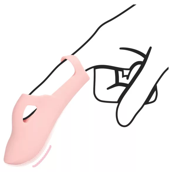 Loveline - Ribbed Finger Vibrator (Pink)