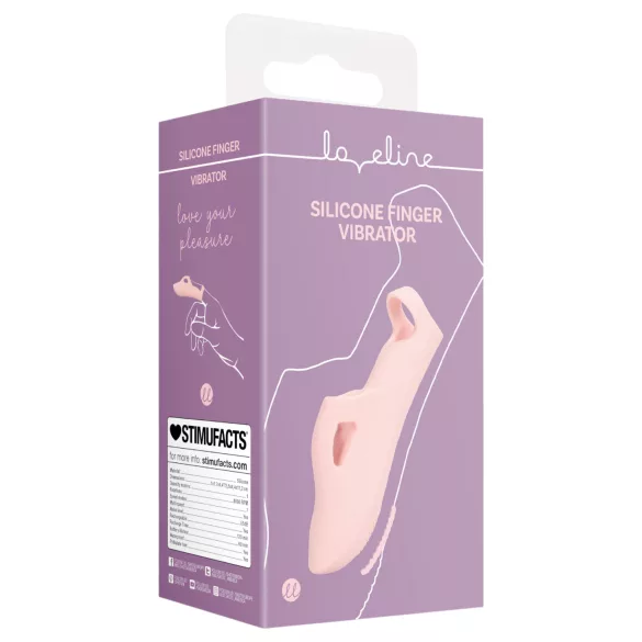 Loveline - Ribbed Finger Vibrator (Pink)