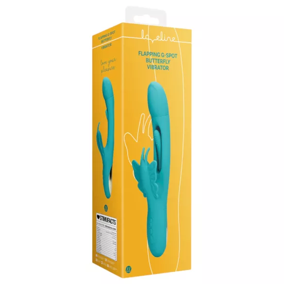 Loveline - butterfly, tongue vibrator (turquoise)