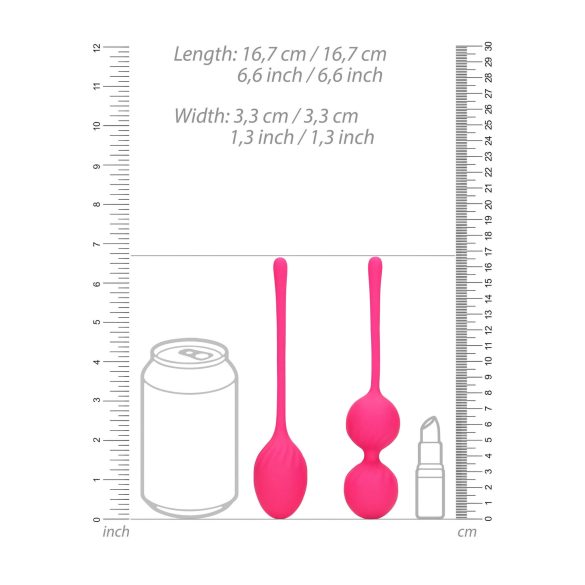 Loveline - Weighted Ben Wa Ball Set - 2 Pieces (Pink)