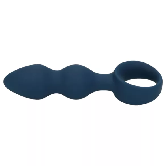 Loveline - Small Blue Anal Plug with Ring Handle