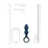 Loveline - Blue Ringed Anal Dildo - Medium Size