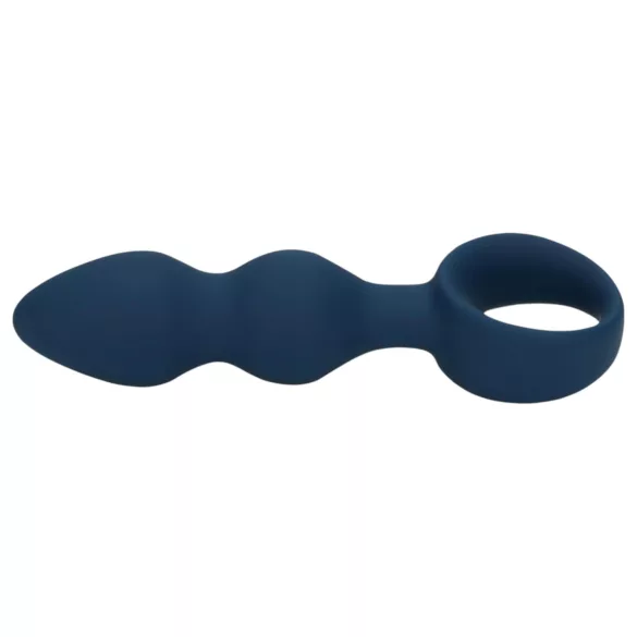 Loveline - Blue Ringed Anal Dildo - Medium Size